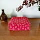 Boite ancienne motif floral rouge 1