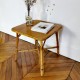 Table basse en rotin vintage