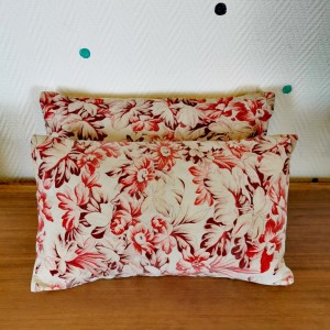 Coussin tissu vintage