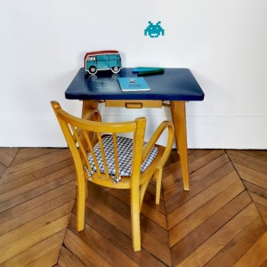 Petit ensemble bureau et fauteuil Baumann 