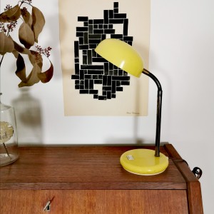 Lampe vintage jaune citron