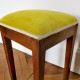 Tabouret ancien velours jaune