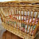 Grand panier ancien en rotin