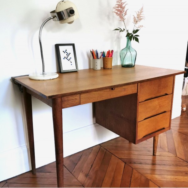 Bureau vintage pieds compas