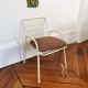 Chaise enfant vintage en métal blanc