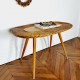 Table vintage bois et rotin