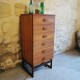 Commode haute en teck vintage