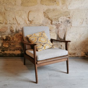 Fauteuil vintage en chêne