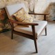Fauteuil vintage en chêne
