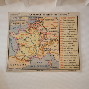 Carte scolaire La France de 1610 à 1789