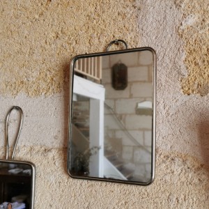 Miroir de barbier ancien 15x21cm