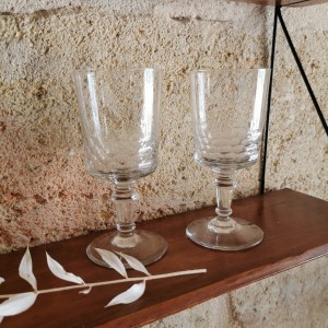 Ensemble de 2 verres anciens