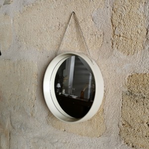 Miroir 70's blanc