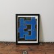 Dessin feutre et gouache bleu noir 