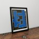 Dessin feutre et gouache bleu noir 