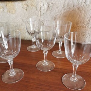 Ensemble de 6 verres en cristal d'Arques