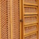 Armoire penderie en bois et rotin