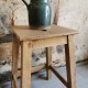 Table ronde vintage en rotin