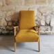 Fauteuil années 50 jaune ocre 