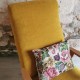 Fauteuil années 50 jaune ocre 