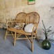 Banquette en rotin vintage 