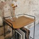 Table ronde vintage en rotin