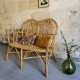 Banquette en rotin vintage 