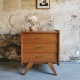 Commode en chêne vintage 3 tiroirs