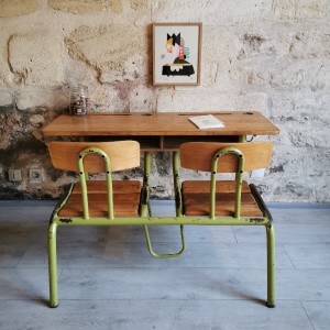 Bureau d'écolier double vert anis