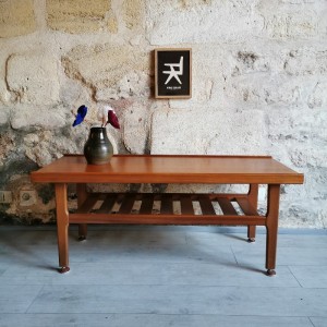 Table basse en teck vintage 