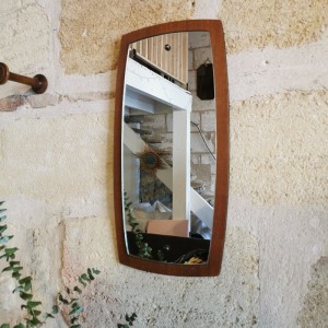 Miroir en bois fifties