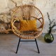 Fauteuil en rotin vintage 