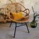 Banquette en rotin vintage 