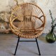 Fauteuil en rotin vintage 