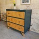 Commode années 60 vert forêt 