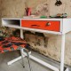 Bureau d'appoint en bois et métal