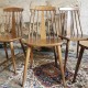 Table ronde vintage en rotin