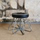 Table ronde vintage en rotin