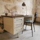 Bureau d'appoint en bois et métal