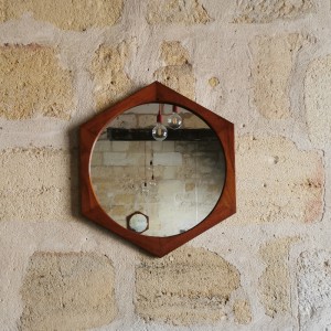 Miroir en bois fifties