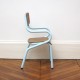 Petite chaise années 50 bleu délavé