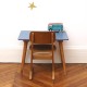 Ensemble table bleu et chaise écolier