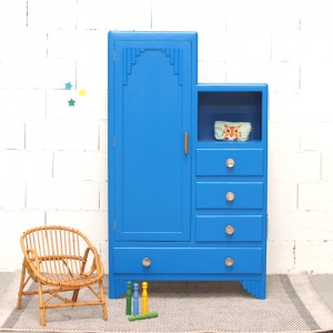 Armoire asymétrique bleu indigo 1