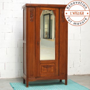 Armoire parisienne 1 porte miroir