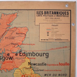 Carte scolaire murale Les Iles Britanniques 3