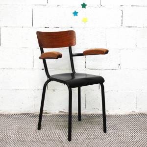 Fauteuil de maître d'école noir 1