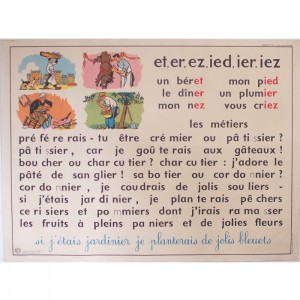 Affiche scolaire sons et, er, ez ...