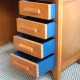 Bureau ancien 4 tiroirs Dark Blue 5