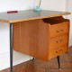 Bureau en chêne pieds compas 3