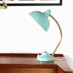 Lampe de bureau vintage turquoise